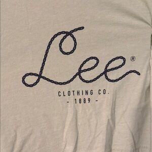 Lee Women's Green Crop Top with Navy Script